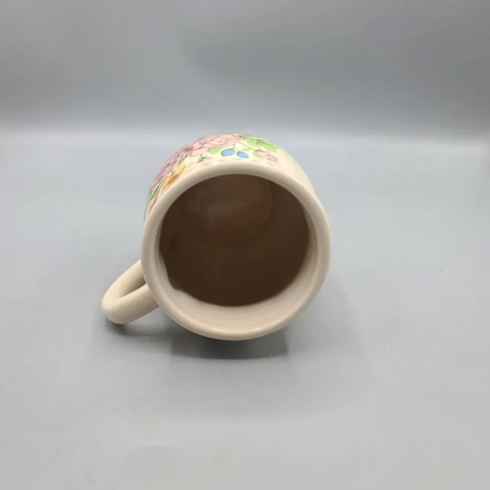 Himark Ceramic Floral Fruit Coffee Tea Mugs Vintage Set Of 2